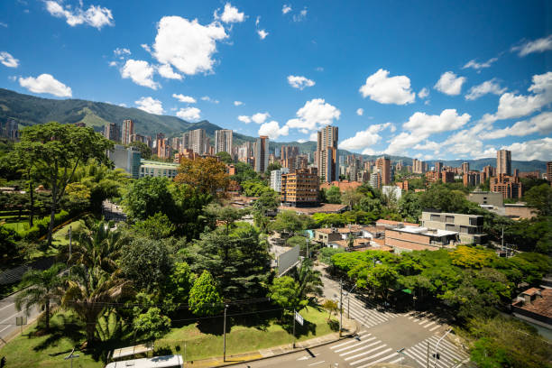 Vista panorámica de Medellín en Colombia